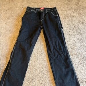 Dickies Black Jeans with Contrast Stitching